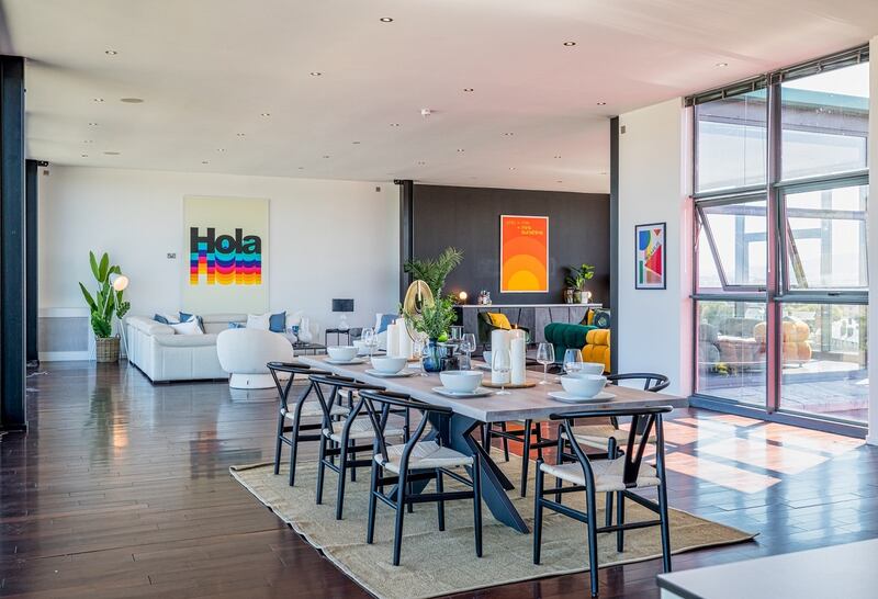 The dining area.