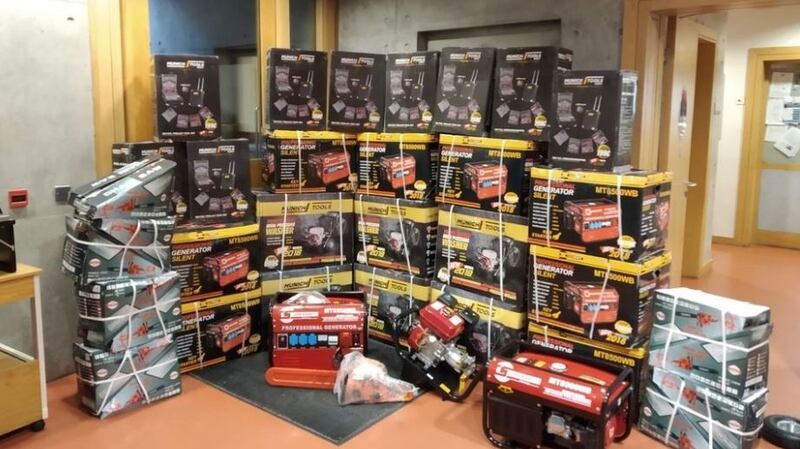 Tools that the men persuaded the woman to purchase when they called to her house. Photograph: Garda Press Office