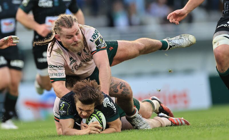 Connacht's Finlay Bealham in action against Pau. Photograph: Billy Stickland/Inpho