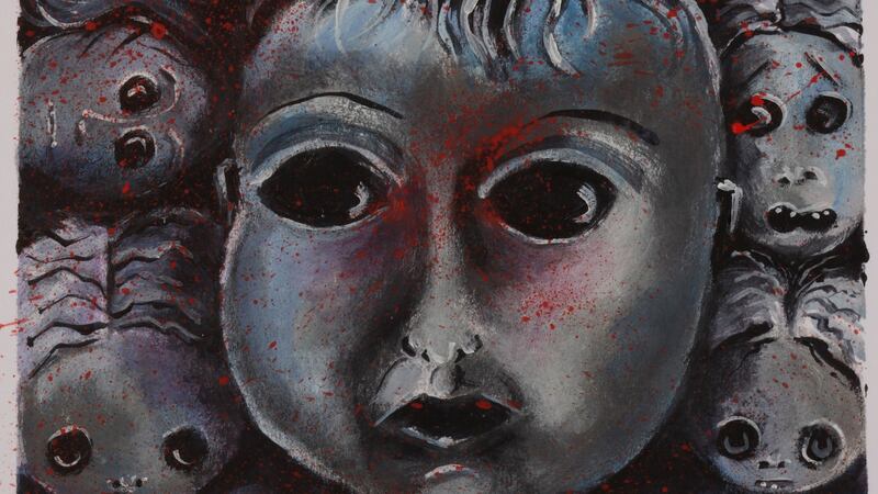 One of the postcard-sized artworks in this year’s Incognito online art sale, in which the identity of the artists behind the 3,000 pieces of original art is kept top secret until the sale closes