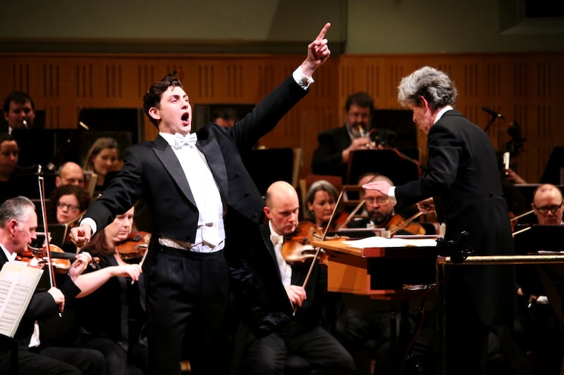 Will Thomas, winner of the 2019 Veronica Dunne International Singing Competition, in action. Photograph: Marshall Light Studio