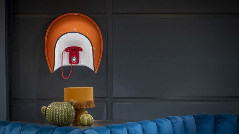 Retro phone booth? Check.