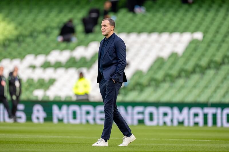 Ireland's interim head coach John O'Shea at the Aviva Stadium. Photograph: Morgan Treacy/Inpho