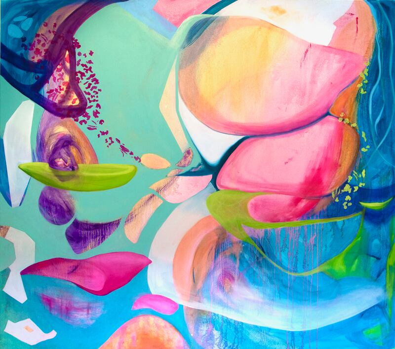 Becoming (2022), oil on canvas by Karen Ebbs 