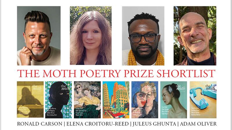 €11,000 Moth Poetry Prize 2026 shortlist revealed