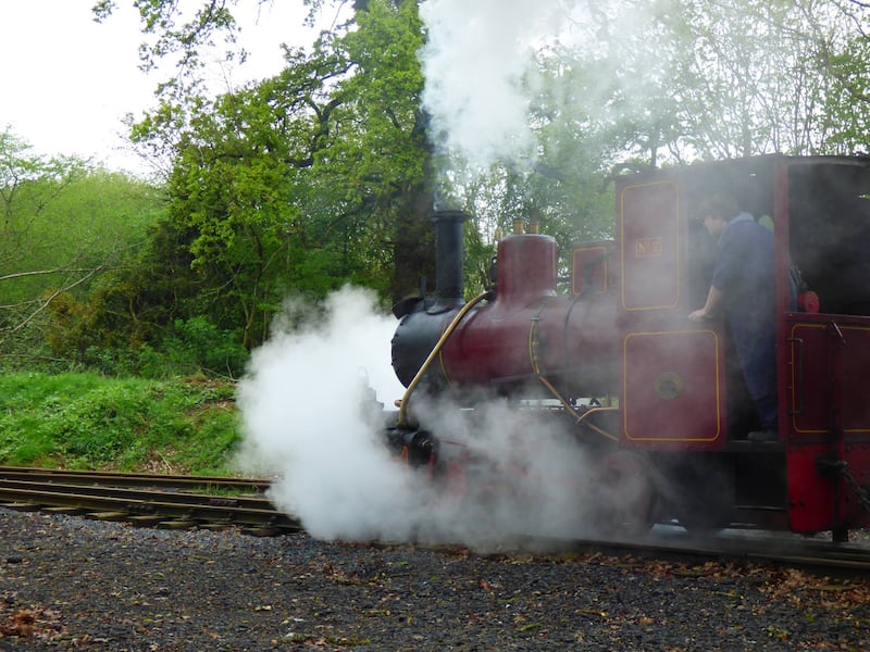 Glen Murphy on the footplate of the Stradbally Woodland Railway’s resident steam locomotive, No 2, as it moves off shed to begin the day’s work on a bank holiday Monday, May 1st, 2017. Photograph: Nicky Cox