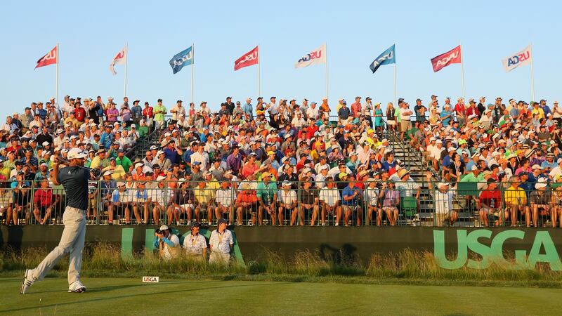 Dustin Johnson: the defending champion  described Erin Hills as “wide open, a big golf course with plenty of room and very playable”. Photo: Andrew Redington/Getty Images