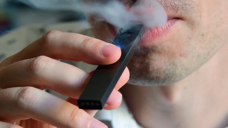A man vaping