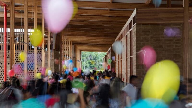 The buildings have taken on a life of their own … Children Village. Photograph: Leonardo Finotti/Rosenbaum Arquitetura | 2017
