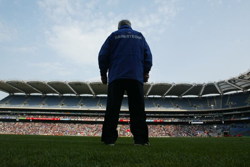 Mick O’Dwyer, pictured during a league semi-final at Croke Park in 2003, is the most successful football manager in the history of the league having led his teams to eight titles. Photograph: Billy Stickland/Inpho