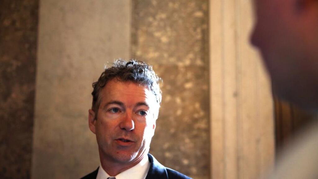 Junior United States Senator for Kentucky Rand Paul:  Peddling a fantasy at odds with the evidence. Photograph: Doug Mills/New York Times