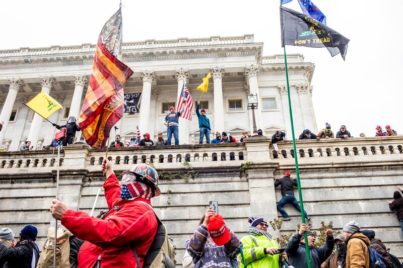 Protesters outside the US Capitol on January 6th, 2021 