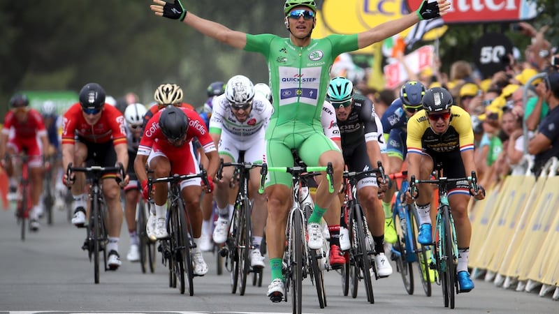 Team morale soared when Marcel took the 10th stage. Photo: Chris Graythen/Getty Images
