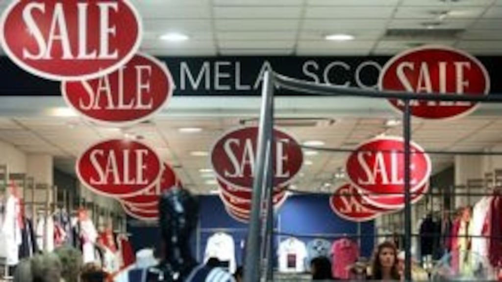 Clothing and footwear costs were down 4.1 per cent last month due to heavy discounting by retailers