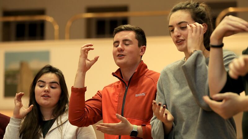 Athy Sing and Sign rehearsals  at Athy Library. Photograph: Donall Farmer