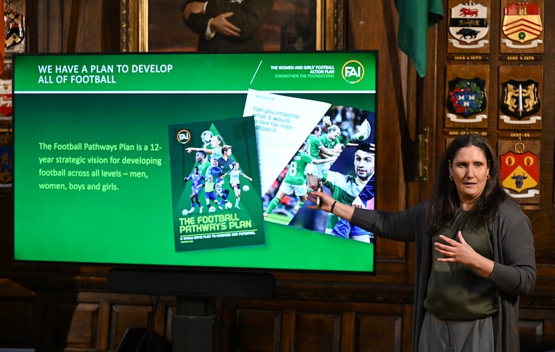 Hannah Dingley has left her position as the FAI's head of women and girls football to take up a post at Manchester City. Photograph: Stephen McCarthy/Sportsfile