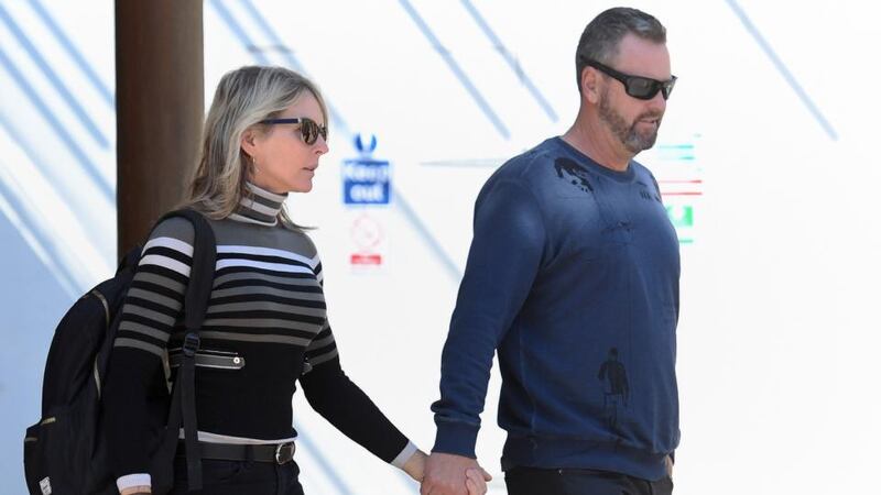 Julie and Mark Wallace, mother and stepfather of Sara Zelenak, leave Southwark Coroner’s Court in London on Tuesday. Photograph:  Victoria Jones/PA Wire