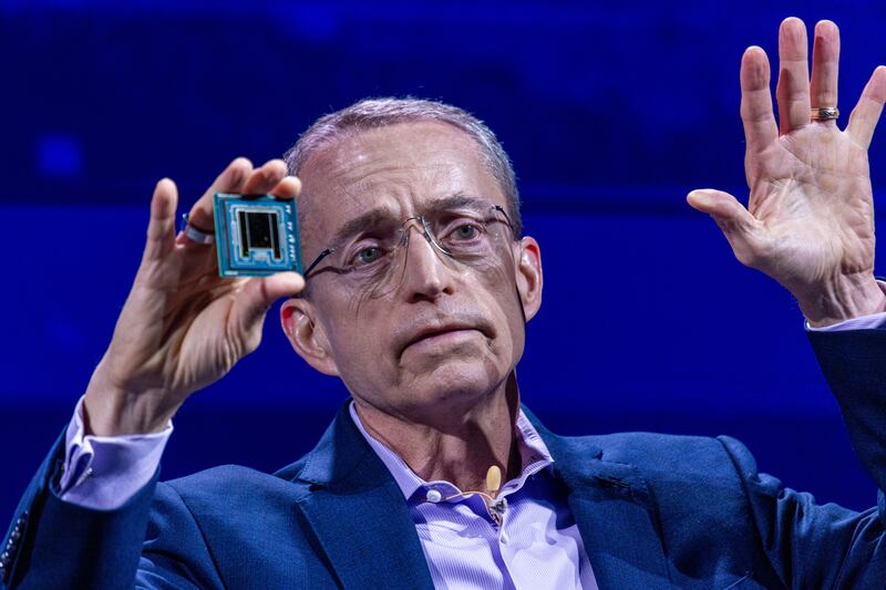 Intel chief executive Pat Gelsinger, who took over in 2021. Photograph: Annabelle Chih/Bloomberg