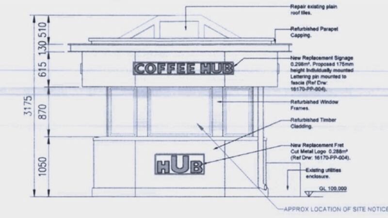 A request for permission to install new branding in fret metal at the Ballsbridge kiosk site suggests the Butler brothers are not looking to set up another Starbucks at the site, but rather a “Coffee Hub”.