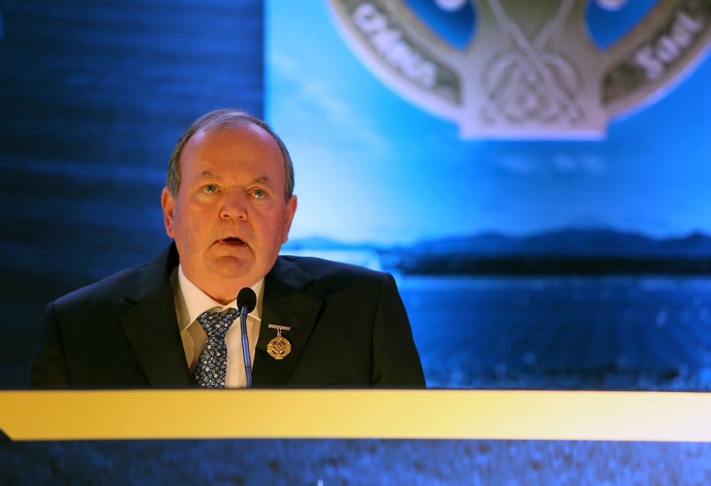Former GAA president Liam O’Neill has died at the age of 70 after a brief illness. Photograph: Andrew Paton/Inpho