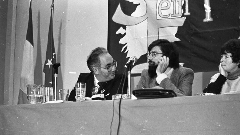 Ruairi O Bradaigh and Gerry Adams before their split in 1986. Photograph: Independent News and Media/Getty Images