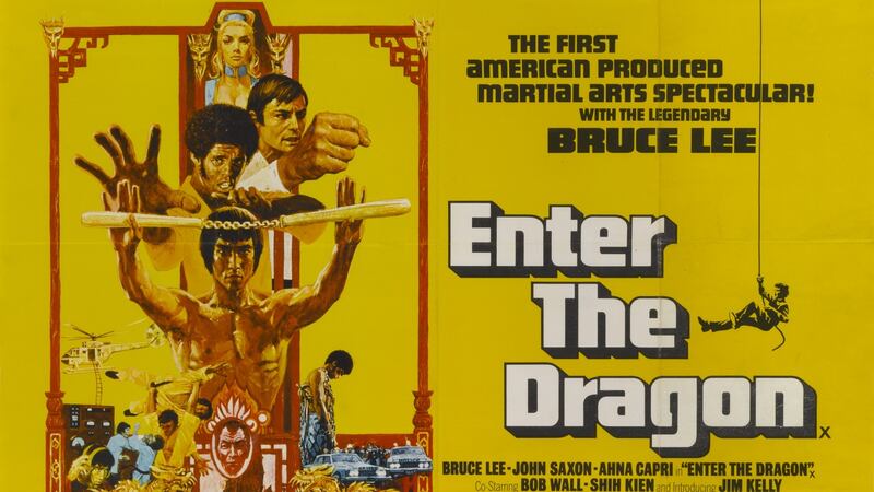 Actors Bruce Lee, Jim Kelly, John Saxon and Ahna Capri appear on a poster for Enter the Dragon. Photograph: Movie Poster Image Art/Getty Images