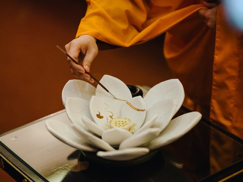 'Kintsugi is an aesthetic principle that celebrates breakage and imperfection rather than concealing or rejecting it'. Photograph: Rozette Rago/The New York Times