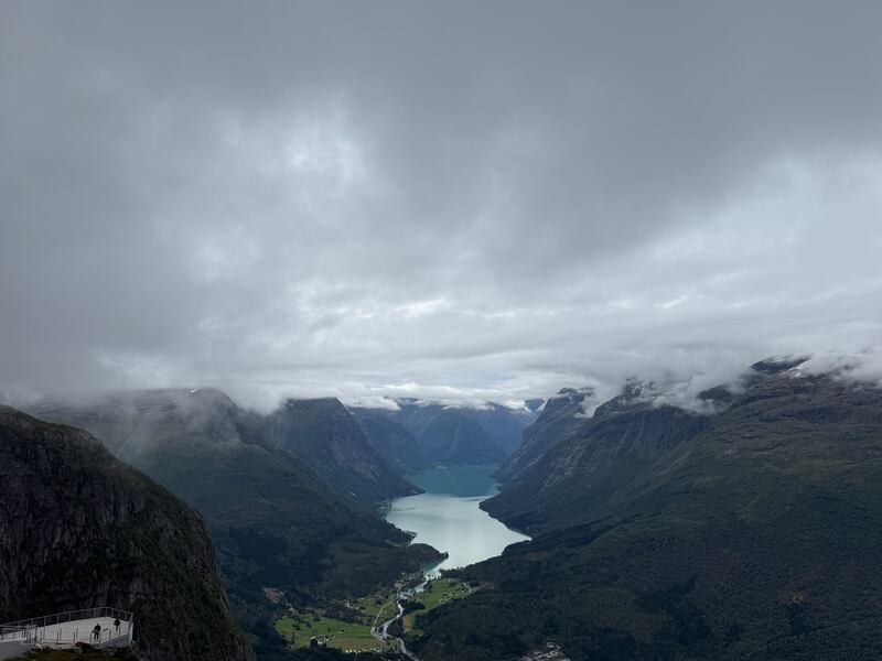 The view from Loen Skylift cablecar in Norway. Photograph: Gemma Tipton