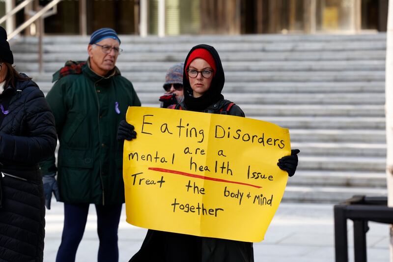 Diane Keevans at Saturday's protest. Photograph Nick Bradshaw