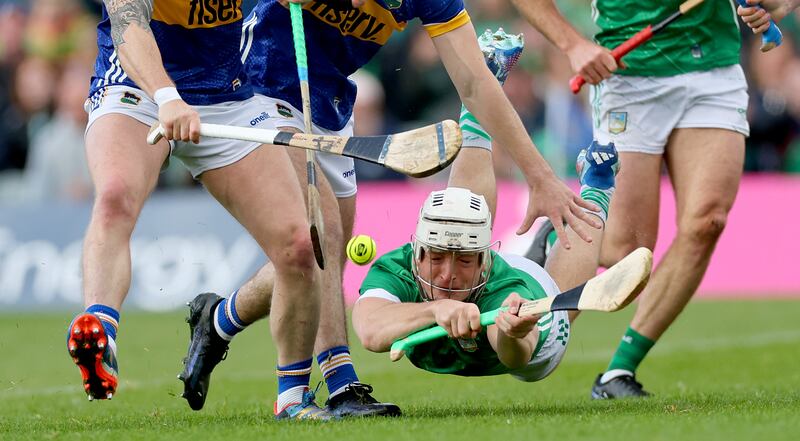 Limerick’s touch was unsure but you could see how comfortable they were as if they knew they’d improve as the match went on. Photograph: James Crombie/Inpho