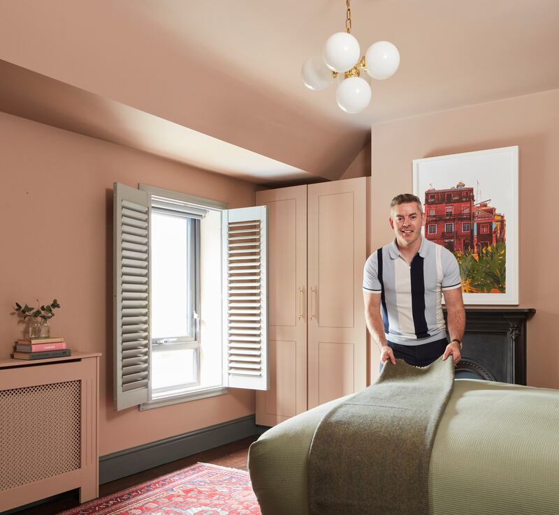 He styled the room with a mix of his own creations, shop-bought pieces and antiques