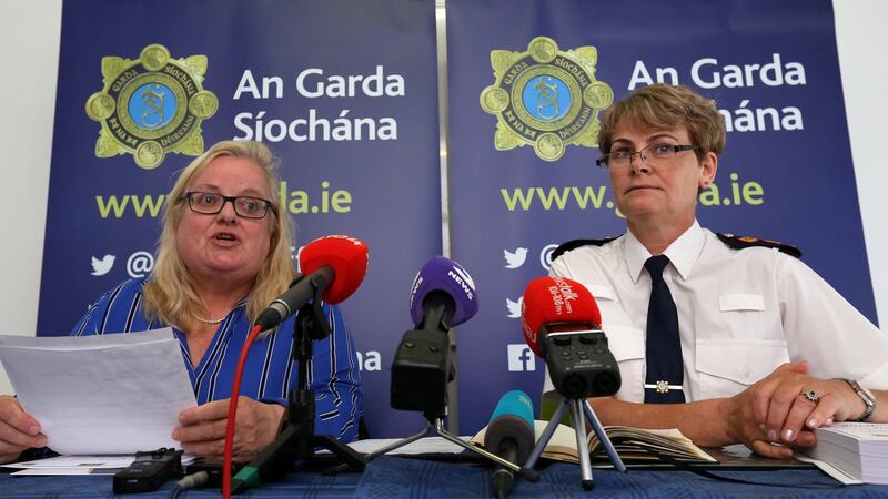 Event controller Sophie Ridley  and Chief Supt Lorraine Wheatley  at a press conference in the Phoenix Park on  security arrangements for this week’s Ed Sheeran concerts in the park. Photograph: Colin Keegan/Collins Dublin