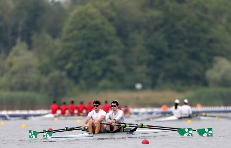 Ireland's Philip Doyle and Daire Lynch. Photograph: James Crombie/Inpho