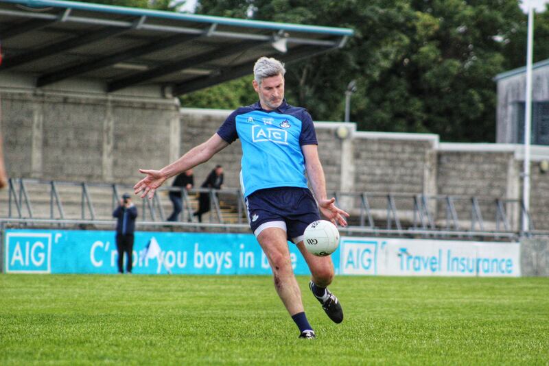 Ciaran Murphy in action for Dublin masters footballers