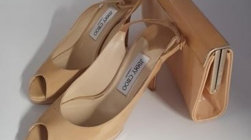 Lot 70, Jimmy Choo nude leather Nova 100 peep toe sandals, €800-€1,000, Seán Eacrett