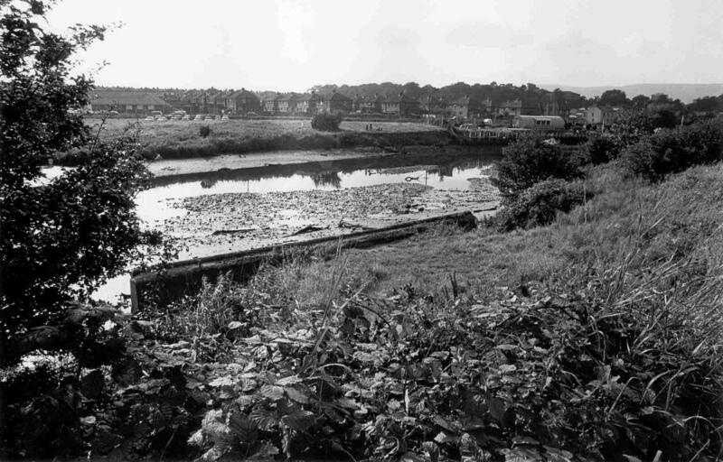 The scene at the River Lagan, where the remains of schoolboy Brian McDermott were recovered. Photograph: PSNI/PA Wire
