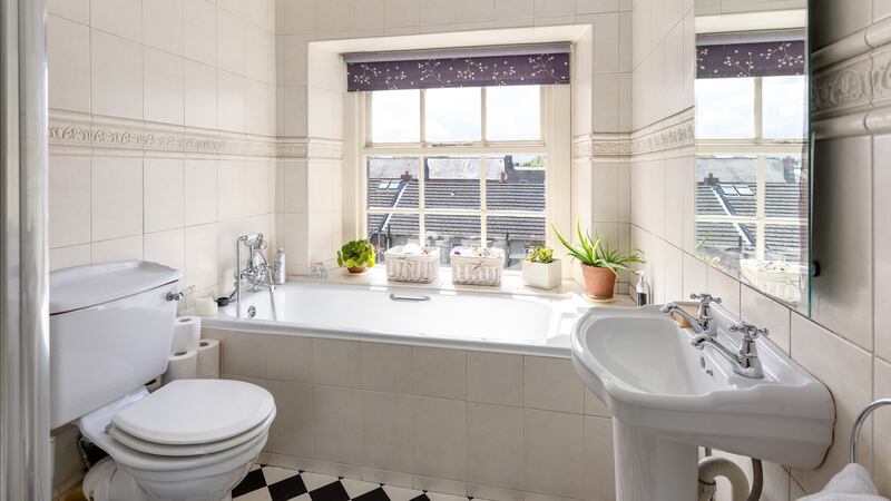 The bathroom.