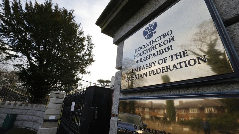 The Russian Embassy on Orwell Road in Dublin. Photograph: Alan Betson