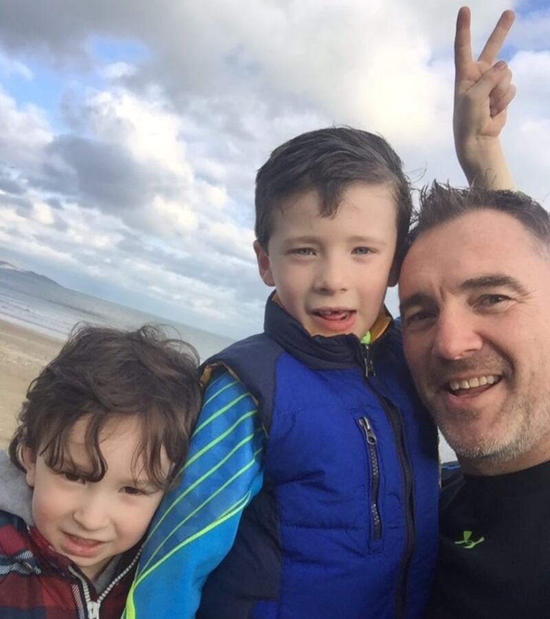 Philip Loughran with his sons: 'I have more of an appreciation for Ireland. It is a beautiful country that people travel from all over the world to visit.'