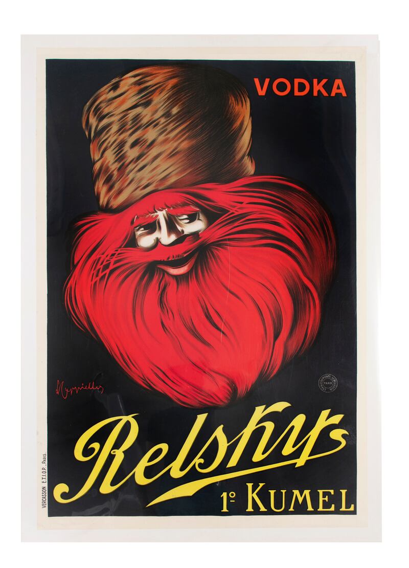 Relsky Vodka advert, a poster by Leonetto Cappiello from 1913. Guide price €800-€1,000