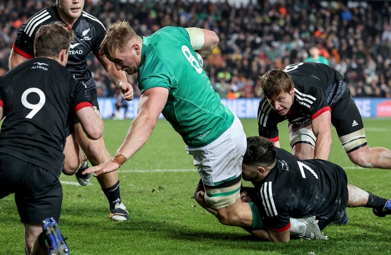 Gavin Coombes was one of the few positives from Ireland's display. Photograph: Billy Stickland/Inpho