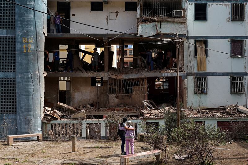 A damaged building in Catia La Mar following US strikes on Venezuela. Photograph: Reuters/ Gaby Oraa