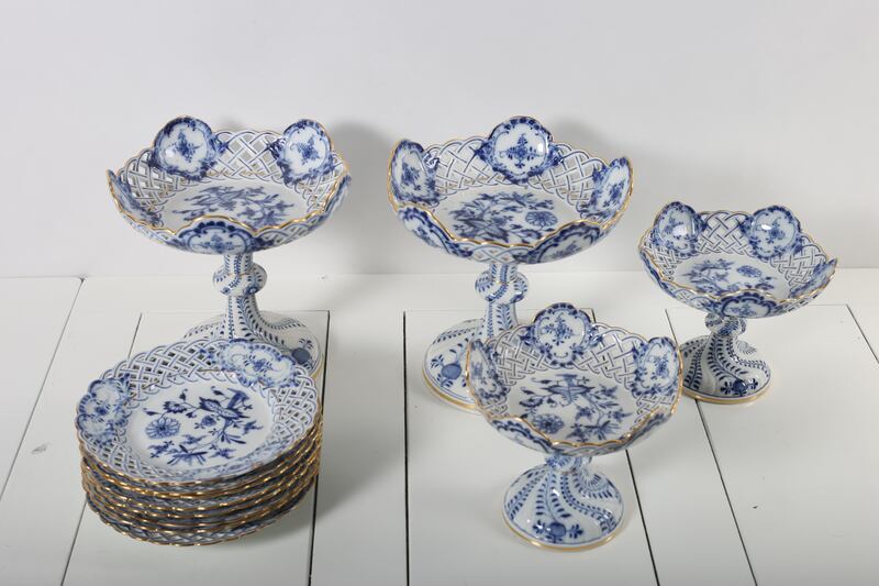 17 piece Dresden china fruit set €80-€120. 