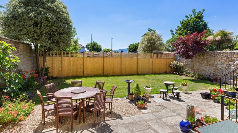 The terrace and rear garden