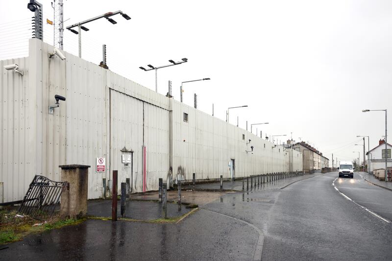The still heavily fortified police station in Crossmaglen, south Armagh. Photograph: Stephen Davison