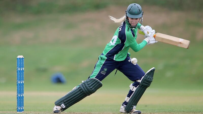 Kim Garth playing in the women’s World Twenty20 Qualifier between Ireland and Canada in July 2013. Photograph: Lorraine O’Sullivan/Inpho