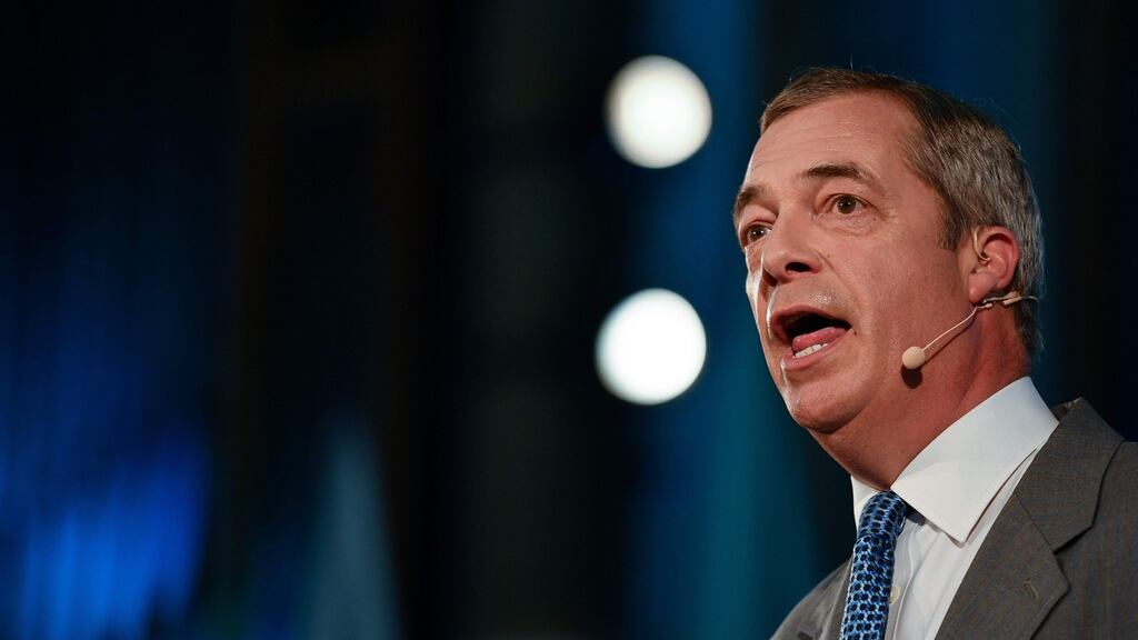 Brexit Party leader Nigel Farage: The same people who scoff at the idea of him  getting into government are probably the ones who said Boris Johnson would never make it to the top. Photograph: Daniel Leal-Olivas/AFP/Getty