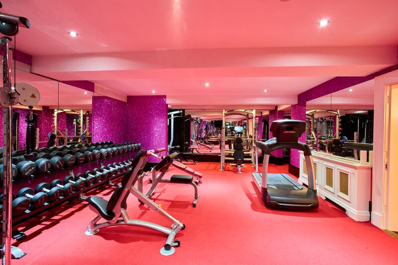 Fully-equipped gym in basement