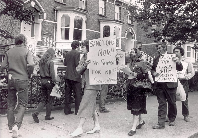 The strike, known as Dunnes Stores Strike against Apartheid, lasted almost three years and resulted in the introduction of Irish Government sanctions against South Africa. Photograph: Paddy Whelan