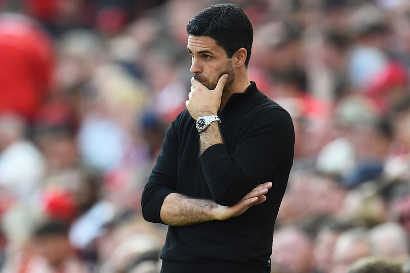 Arsenal manager Mikel Arteta. Photograph: Peter Powell/AFP via Getty Images